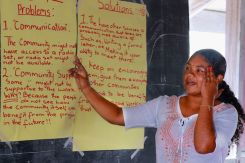 Bina Hill students addressing commuity problems with our project at Bina Hill 2 workshop